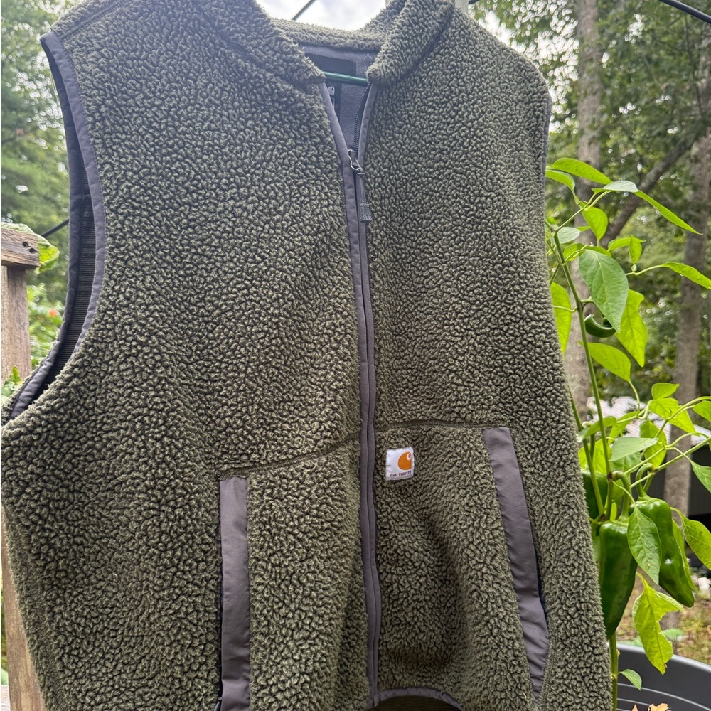 Carhartt Olive Green Relaxed Fit Vest